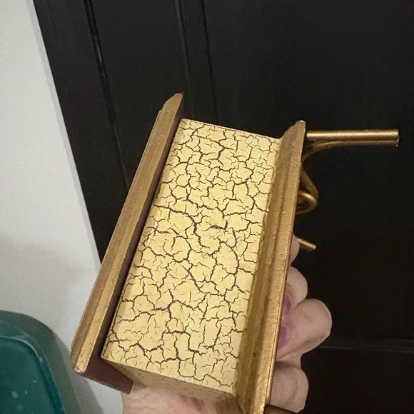 Elegant Gold and Cream Decorative Box